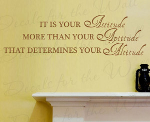 Attitude Determines Altitude Quote