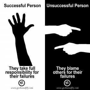 They take full responsibility for their failure vs they blame others ...