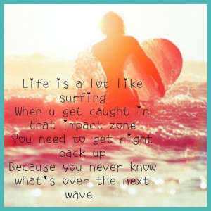 This is a quote from Bethany Hamilton : )