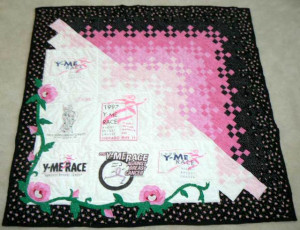 Breast Cancer T-Shirt Quilt. Photo Credit: Quilt by Auntie Susie