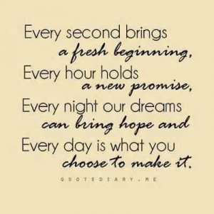 Every second brings ...