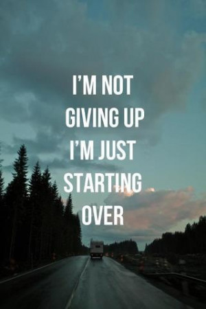 Always start over...