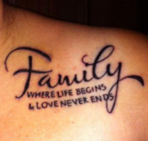 Family Quote Tattoos For Women Family quote t