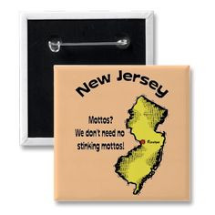 New Jersey Motto Button - 