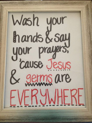 Jesus and Germs Canvas