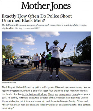 ... that Whites -- NOT BLACKS -- are far more likely to be shot by police