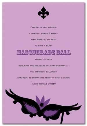 home party invitations birthday invitations grand ball purple