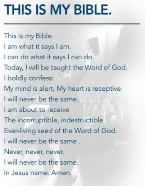 This Is My Bible -Joel Osteen