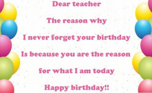 Birthday Wishes, Quotes, and Poems for a Teacher