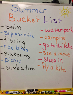 During summer school, we have also been working our our Summer Bucket ...