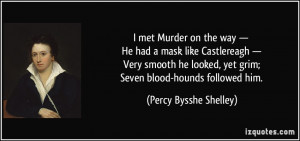met Murder on the way — He had a mask like Castlereagh — Very ...