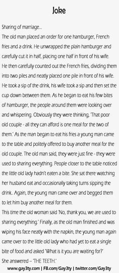 Sharing of marriage – Funny Joke... this would be an excellent ...