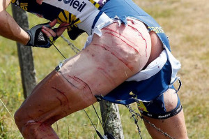 The Dutch rider catapulted into a barbed wire fence was back on his ...