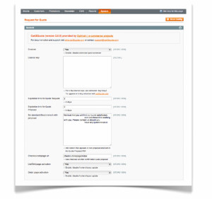 magento quotation extension configuration