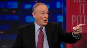 Fox News Republican opinion host Bill O'Reilly reacts to Jon Stewart ...
