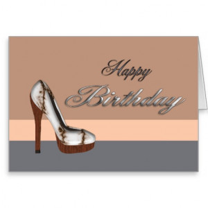 Happy Birthday Style High Heel Shoe Design Card From Zazzle