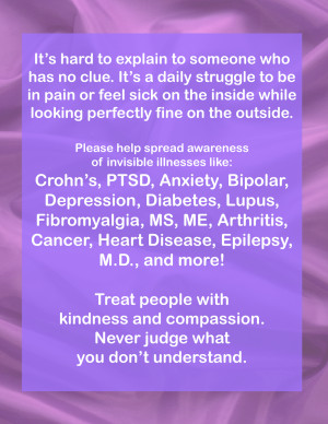 Invisible Illness: Never Judge What You Don’t Understand