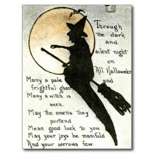 Halloween Witch / Witches Quote / Poem / Spell Postcard