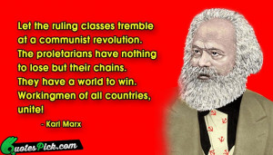 Let The Ruling Classes Tremble by karl-marx Picture Quotes