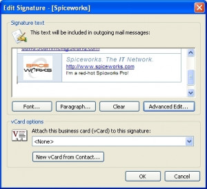 Signature text box, type the text you want to include in the signature ...