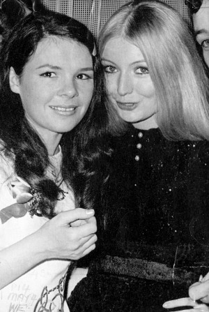 Those were the days Dana pictured left alongside singer Mary Hopkin