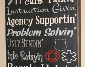 Dispatcher Sign, 911 Dispatcher Sign, EMS Decor, Distressed Wall Decor ...