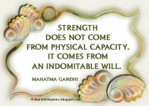 Mahatma Gandhi's Inspirational Quote about Strength
