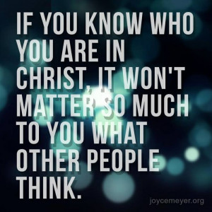 Know who you are in christ