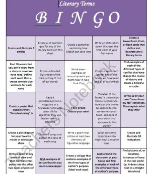 Reading Bingo for Differentiated Instruction/Early Finishers product ...