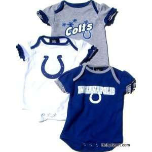 Baby Infant Indianapolis Colts 3pk Girl Onesies Sports & Outdoors