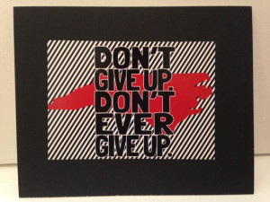 Jimmy V Quote Poster Don't give up 4x6 jim valvano