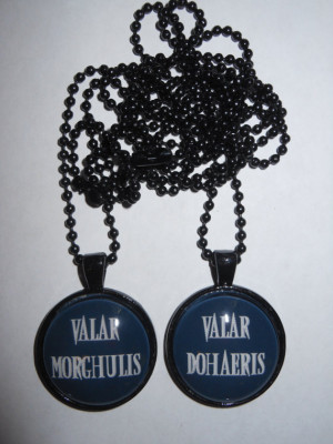 ... , Valar Dohaeris - friendship, couples necklace, pair, quotes sayings