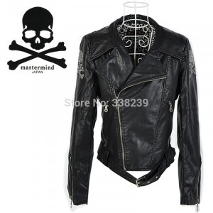 motorcycle leather jackets woman 2014 new black leather jacket women