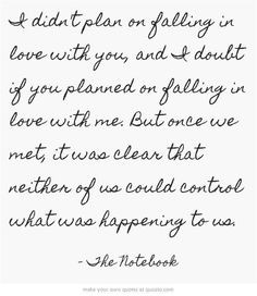 ... notebook movie quotes, falling quotes, notebooks, thenotebook, quotes