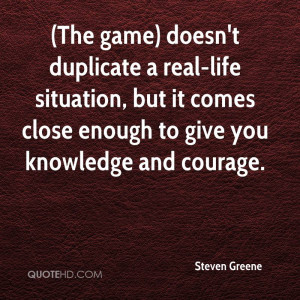 The Game) Doesn’t Duplicate a Real-Life Situation, But It Comes ...