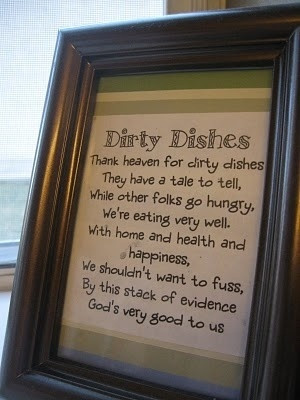 grateful for dirty dishes quote.