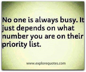 No One Is Too Busy Quote
