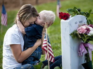 ... in Arlington National Cemetery on Memorial Day at in Arlington, Va