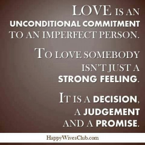 Love is a commitment