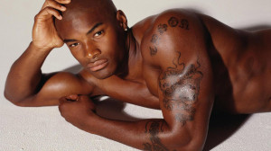 Sexy Black Man with Tatoo Wallpaper