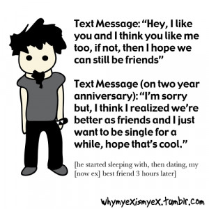 Text Message: “Hey, I like you and I think you like me too, if not ...