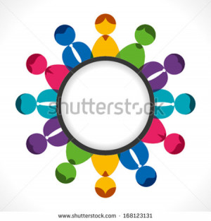 business people meeting concept, people arrange in round background ...
