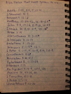 Bible verses that have spoken to me...