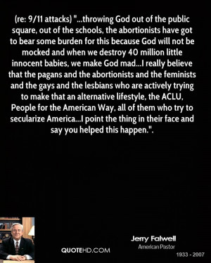 have got to bear some burden for this because God will not be mocked ...