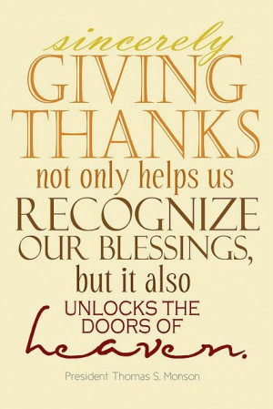 Pres. Monson Thankgiving