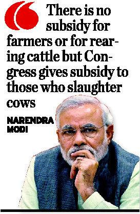 Accuses Centre of promoting meat export and cow slaughter