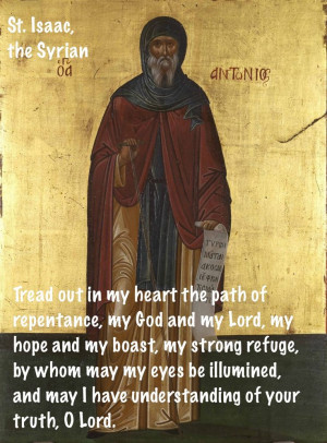 ... Fathers, Saint Isaac the Syrian quote with Anthony the Great's image