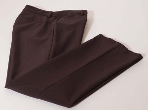 Elie Tahari Womens Brown Stretch Flat Front Dress Pants Petite 4P