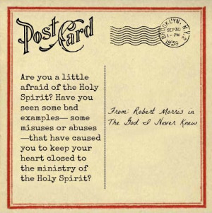 postcard from Robert Morris, author of 