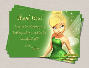 Tinkerbell Birthday Thank You Card